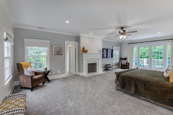 Bedroom, Fireplace, Interior, Recessed Lighting