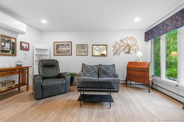Fireplace, Interior, Recessed Lighting, Wood Texture Flooring