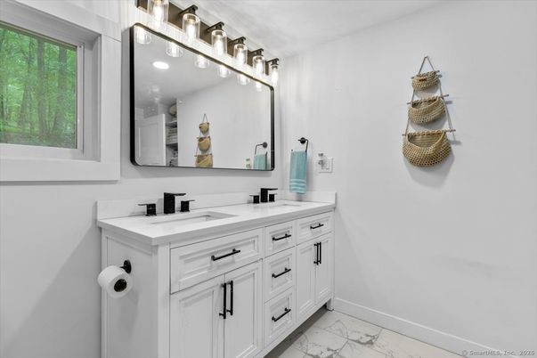 Bathroom, Dual Sink Vanities, Interior, Marble