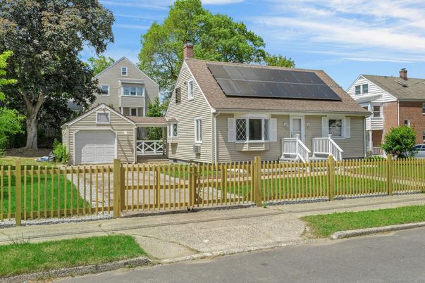 Attached, Detached Garage, Exterior, Facade, Solar Panels, Cape Cod