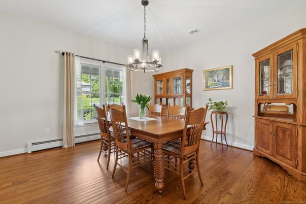 Chandelier, Dining room, Interior, Pendant Lights, Wood Texture Flooring