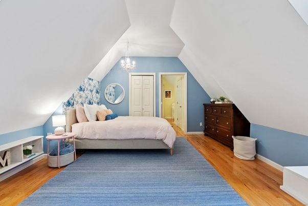 Bedroom, Chandelier, Interior, Wood Texture Flooring