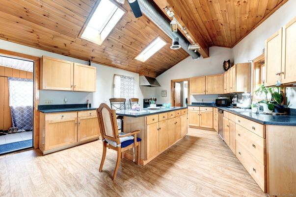 Interior, Kitchen, Wooden Ceilings, Wood Texture Flooring