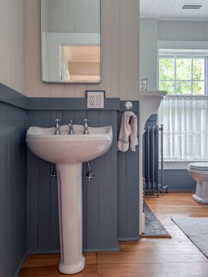 Bathroom, Interior, Wood Texture Flooring