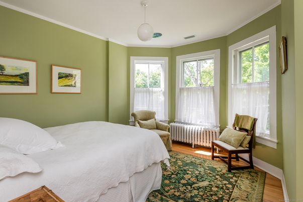 Bedroom, Interior, Pendant Lights, Wood Texture Flooring