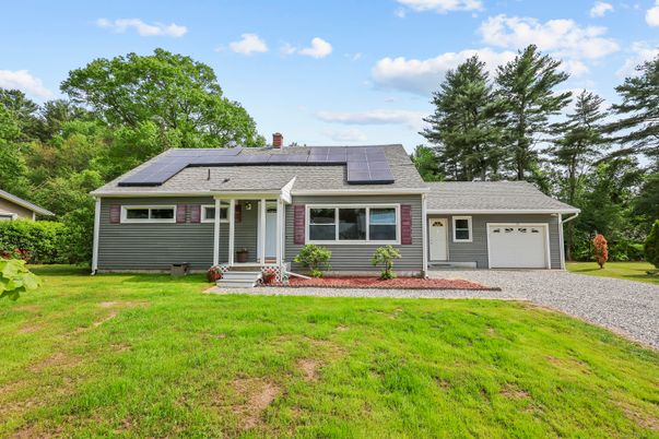 Attached, Backyard, Exterior, Facade, Solar Panels, Cape Cod