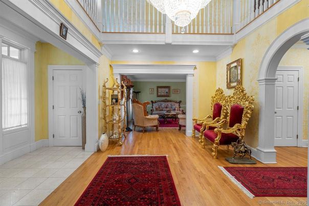 Chandelier, Interior, Recessed Lighting, Wood Texture Flooring