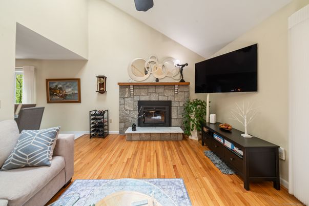 Fireplace, Interior, Wood Texture Flooring