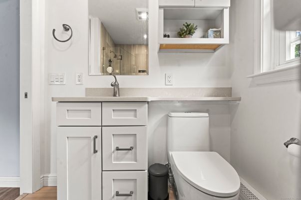 Bathroom, Interior, Wood Texture Flooring