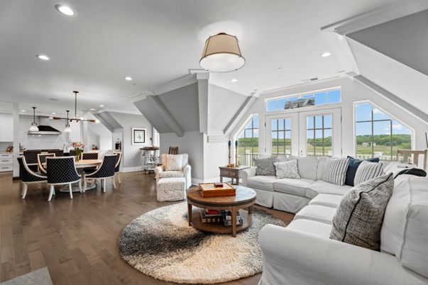 Dining room, Interior, Kitchen, Living room, Pendant Lights, Recessed Lighting, Wood Texture Flooring