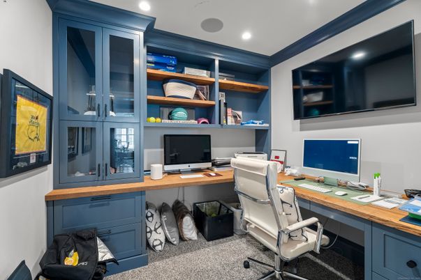 Home Office, Interior, Recessed Lighting