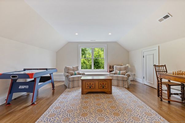 Game Room, Interior, Recessed Lighting, Wood Texture Flooring