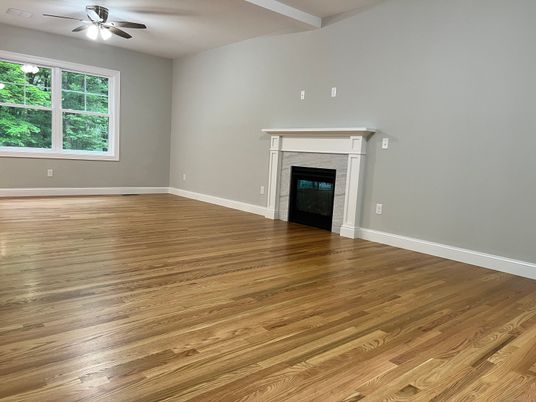 Empty room, Fireplace, Interior, Wood Texture Flooring