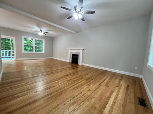 Empty room, Fireplace, Interior, Wood Texture Flooring