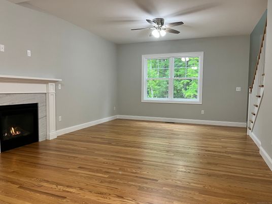 Empty room, Fireplace, Interior, Wood Texture Flooring