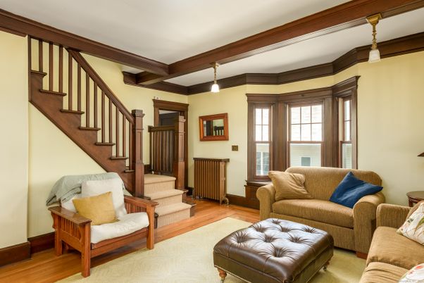 Interior, Living room, Pendant Lights, Wood Texture Flooring