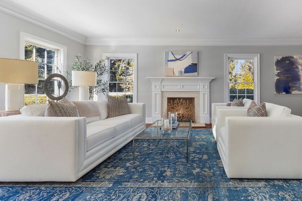 Fireplace, Interior, Living room, Recessed Lighting