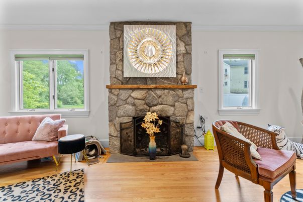 Fireplace, Interior, Wood Texture Flooring