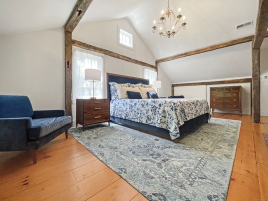 Bedroom, Chandelier, Interior, Wood Texture Flooring