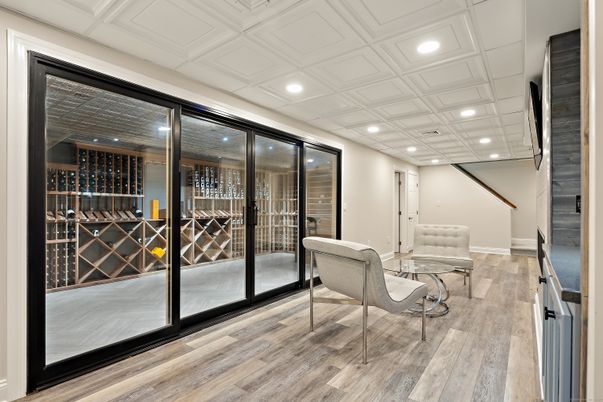 Interior, Recessed Lighting, Wine Storage, Wood Texture Flooring