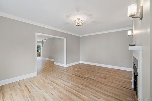 Empty room, Fireplace, Interior, Wood Texture Flooring