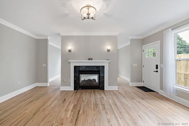 Empty room, Fireplace, Interior, Wood Texture Flooring