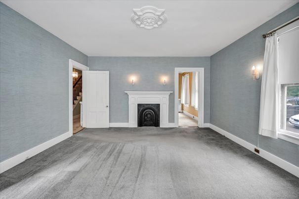 Empty room, Fireplace, Interior