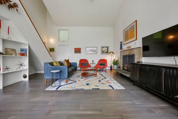 Fireplace, Interior, Living room, Wood Texture Flooring