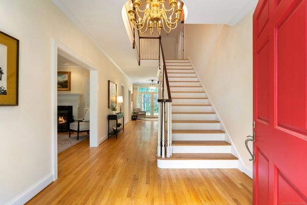 Chandelier, Fireplace, Interior, Wood Texture Flooring