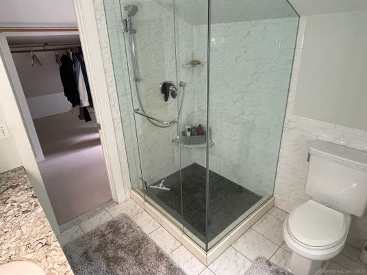 Bathroom, Glass Shower, Interior, Marble, Marble Walls