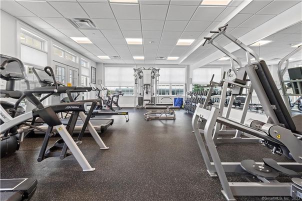 Fitness Equipment, Gym, Interior, Recessed Lighting
