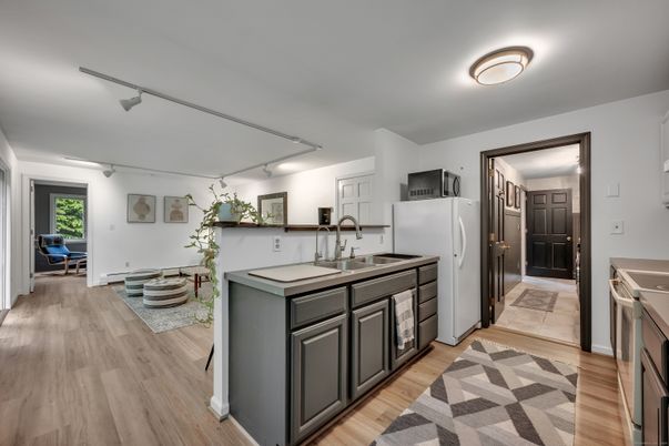 Interior, Kitchen, Wood Texture Flooring