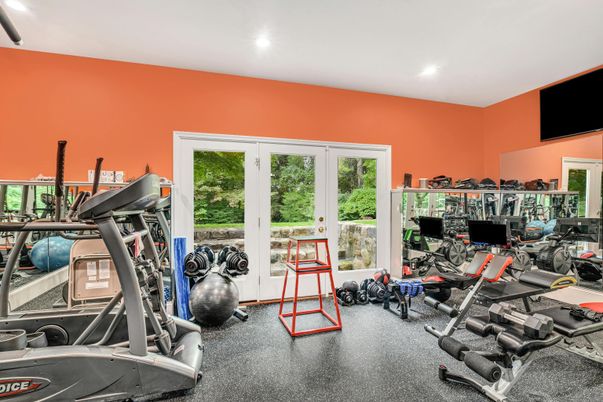 Fitness Equipment, Gym, Interior, Recessed Lighting