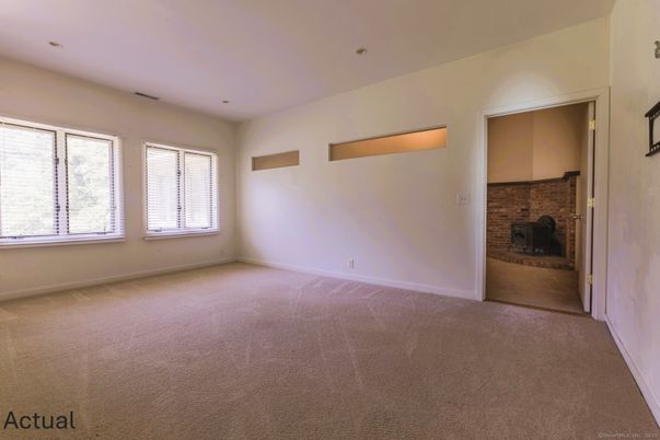 Empty room, Fireplace, Interior, Stone Walls