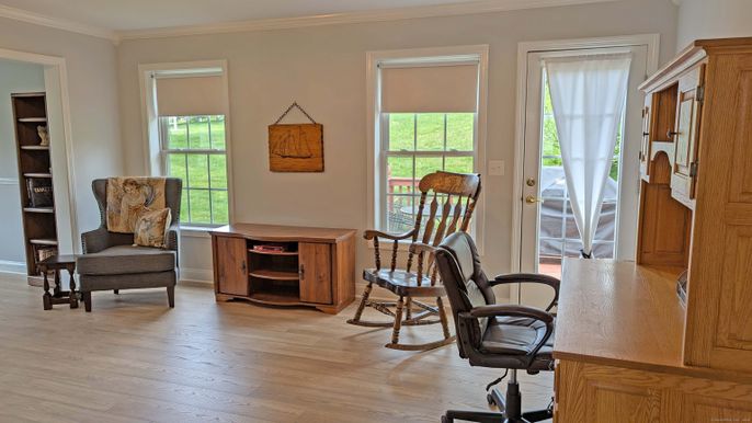 Home Office, Interior, Wood Texture Flooring