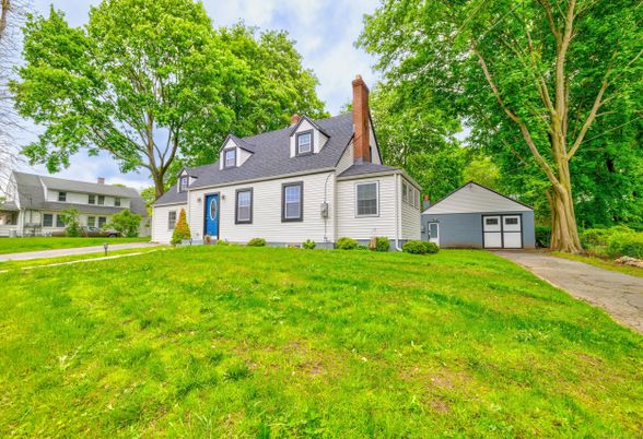 Backyard, Detached Garage, Exterior, Facade, Cape Cod