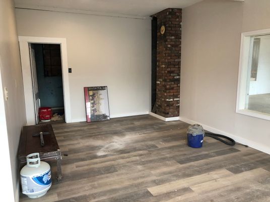 Empty room, Fireplace, Interior, Wood Texture Flooring