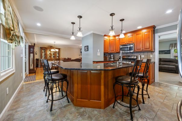 Dining room, Interior, Kitchen, Pendant Lights, Recessed Lighting