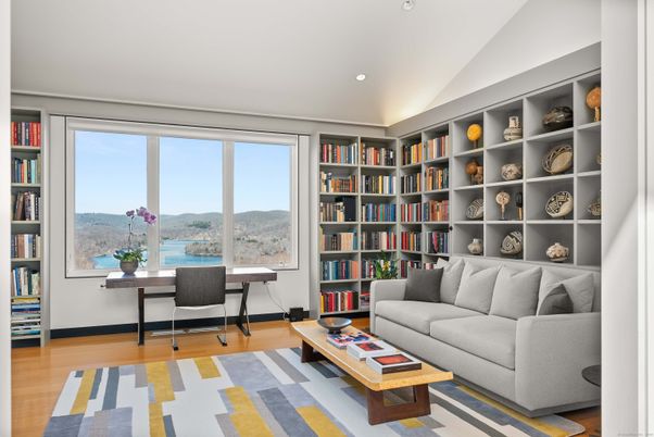 Home Office, Interior, Living room, Recessed Lighting, Wood Texture Flooring