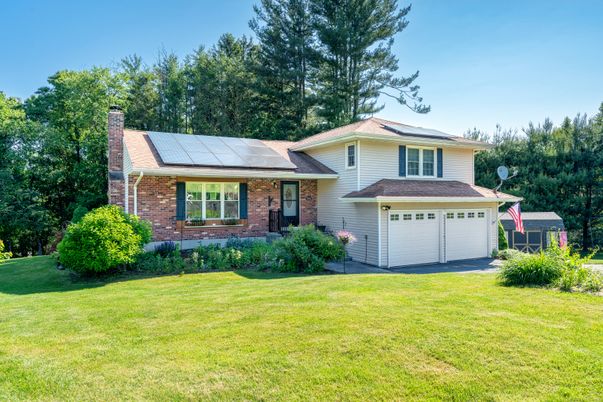 Attached, Exterior, Facade, Brick Facade, Solar Panels, Split Level