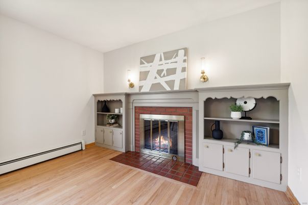 Fireplace, Interior, Wood Texture Flooring