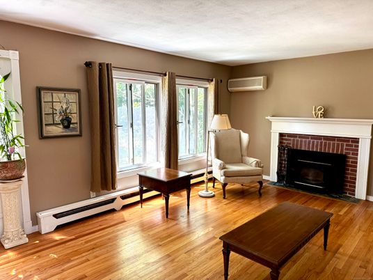 Fireplace, Interior, Wood Texture Flooring