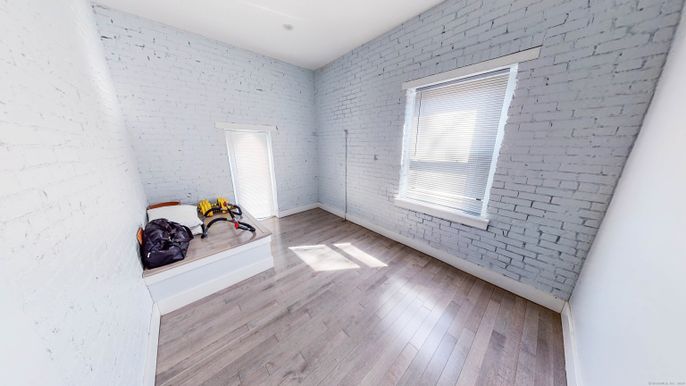 Empty room, Interior, Stone Walls, Wood Texture Flooring