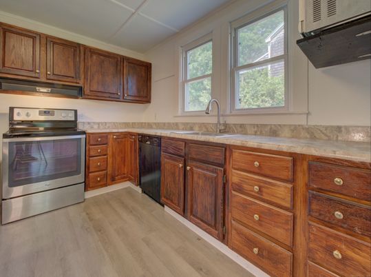 Interior, Kitchen, Wood Texture Flooring