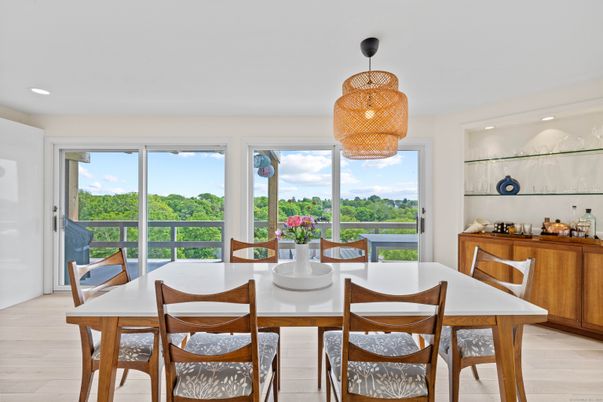 Chandelier, Dining room, Interior, Recessed Lighting, Wood Texture Flooring