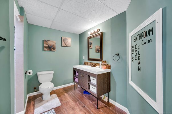 Bathroom, Interior, Wood Texture Flooring