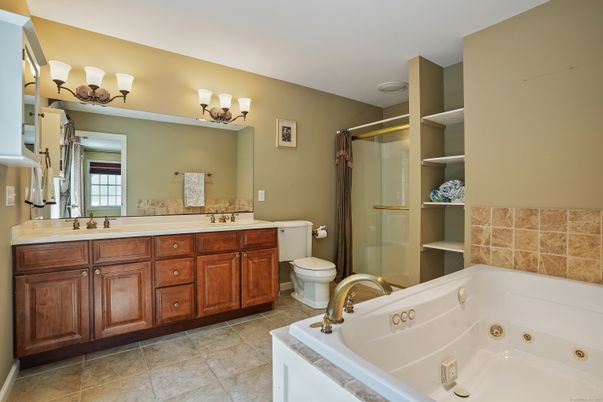 Bathroom, Dual Sink Vanities, Glass Shower, Interior