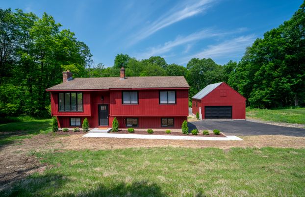 Attached, Backyard, Detached Garage, Exterior, Facade, Raised Ranch