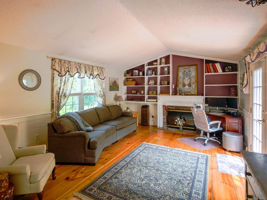Fireplace, Home Office, Interior, Wood Texture Flooring