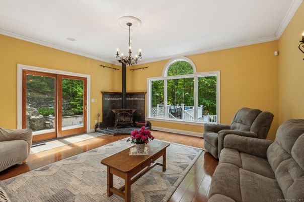 Chandelier, Fireplace, Interior, Living room, Wood Texture Flooring